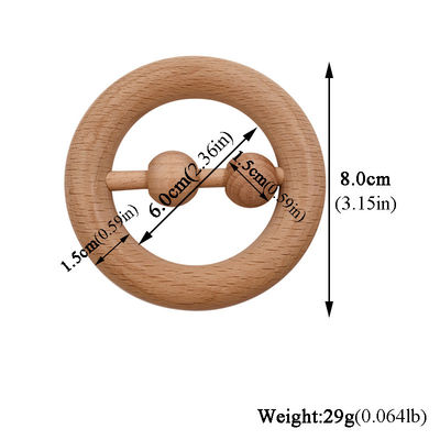 I dottori Set di legno di Teether di 5.5cm di legno medico del silicone