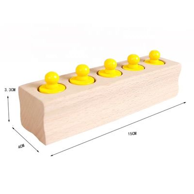 scuola materna Knobbed dei blocchi cilindri di Montessori dell'incavo sensoriale del cilindro di 3cm