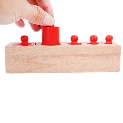 scuola materna Knobbed dei blocchi cilindri di Montessori dell'incavo sensoriale del cilindro di 3cm