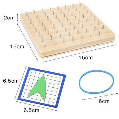Sussidio didattico d'apprendimento di legno di Montessori dei giocattoli del chiodo 16.5cm del legame