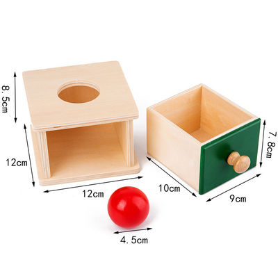il bambino di legno sensoriale di 12cm Montessori gioca il legno di faggio colorato scatola del cassetto di Montessori