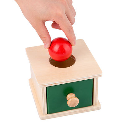 il bambino di legno sensoriale di 12cm Montessori gioca il legno di faggio colorato scatola del cassetto di Montessori