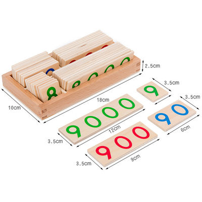 Carta di corrispondenza di legno di numeri di puzzle di Montessori 6.5cm