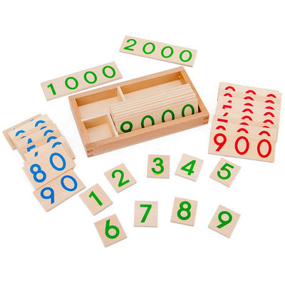 Carta di corrispondenza di legno di numeri di puzzle di Montessori 6.5cm