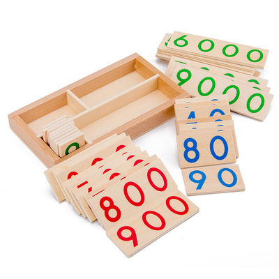 Carta di corrispondenza di legno di numeri di puzzle di Montessori 6.5cm