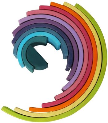 impilatore di legno d'impilamento dell'arcobaleno dell'arcobaleno di 3D 2.75in 12 pezzi