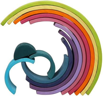 impilatore di legno d'impilamento dell'arcobaleno dell'arcobaleno di 3D 2.75in 12 pezzi