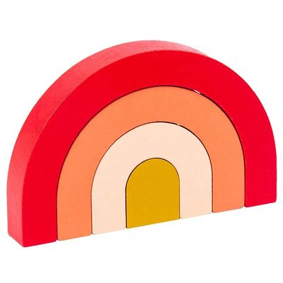pastello d'impilamento di legno dell'arcobaleno dell'impilatore di legno dell'arcobaleno edificio di 3D Jenga