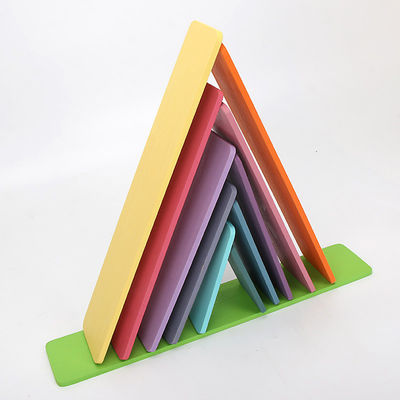 Impilatore di legno Toy Macaron Beech dell'arcobaleno di Burlywood di 11 lotto