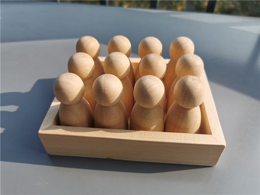 Gioco di legno del memory stick dell'impilatore di legno dell'arcobaleno di Pegdoll di specie