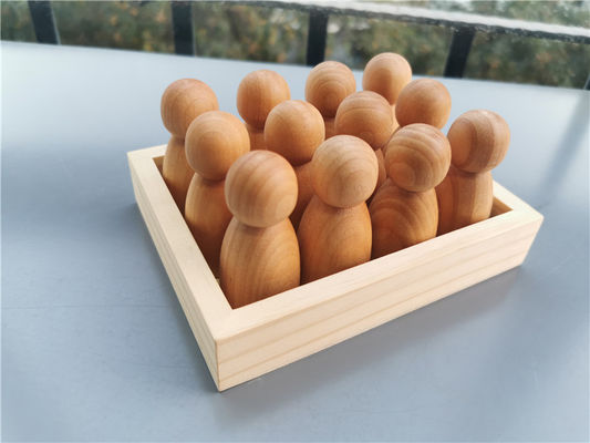 Gioco di legno del memory stick dell'impilatore di legno dell'arcobaleno di Pegdoll di specie