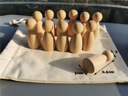 Gioco di legno del memory stick dell'impilatore di legno dell'arcobaleno di Pegdoll di specie