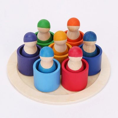 L'esclusiva ha messo 12 pezzi del nordico non tossico di Peg Rainbow Arch Stacker Toy