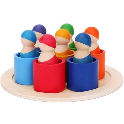 L'esclusiva ha messo 12 pezzi del nordico non tossico di Peg Rainbow Arch Stacker Toy