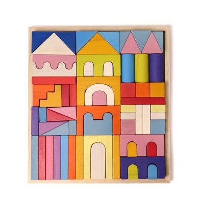 Arcobaleno grande 4.5cm solido creativo che impila l'animale di puzzle