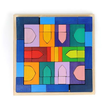 Arcobaleno grande 4.5cm solido creativo che impila l'animale di puzzle