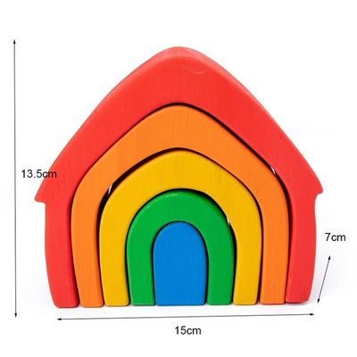 La roccia di legno di Coral Earth Wooden Blocks Toys ha messo il giocattolo di legno naturale d'equilibratura dei blocchi