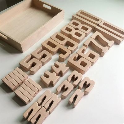 Giocattoli di legno educativi ISO9001 di Digital di per la matematica dei blocchetti di numero e di alfabeto