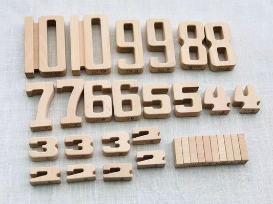 Giocattoli di legno educativi ISO9001 di Digital di per la matematica dei blocchetti di numero e di alfabeto