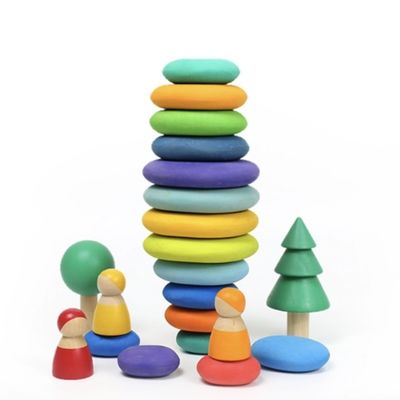 le particelle elementari di legno di numero di 32pcs Digital equilibrano i blocchi per i bambini