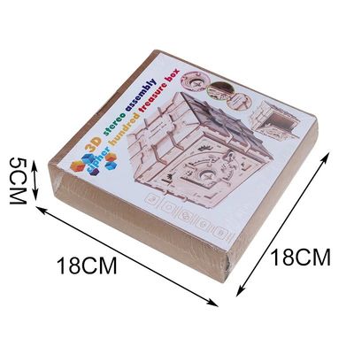 Il puzzle di legno nordico del blocchetto dell'Istituto centrale di statistica gioca la scatola di legno di puzzle 3d meccanica