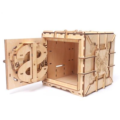 Il puzzle di legno nordico del blocchetto dell'Istituto centrale di statistica gioca la scatola di legno di puzzle 3d meccanica
