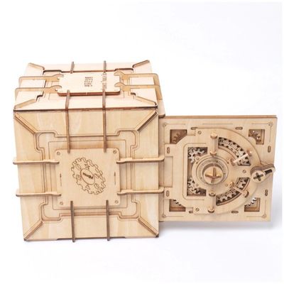Il puzzle di legno nordico del blocchetto dell'Istituto centrale di statistica gioca la scatola di legno di puzzle 3d meccanica