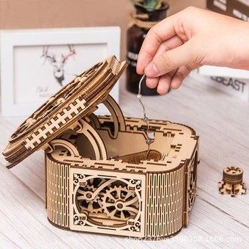 Il puzzle di legno meccanico del blocchetto del regalo 23.5cm gioca il piccolo contenitore di gioielli di legno