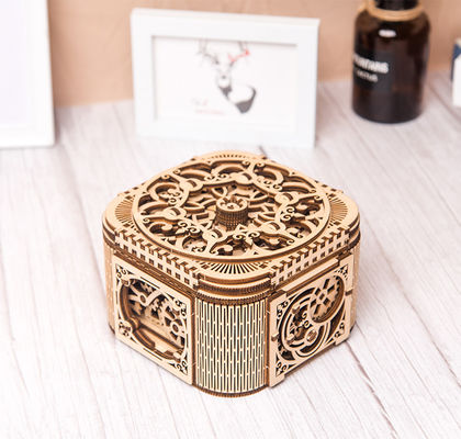 Il puzzle di legno meccanico del blocchetto del regalo 23.5cm gioca il piccolo contenitore di gioielli di legno