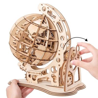 il puzzle di legno perpetuo del blocco 3D gioca il modello meccanico di legno