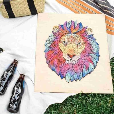53g Lion Baby Building Blocks Wooden che impila i giochi interattivi animali del puzzle