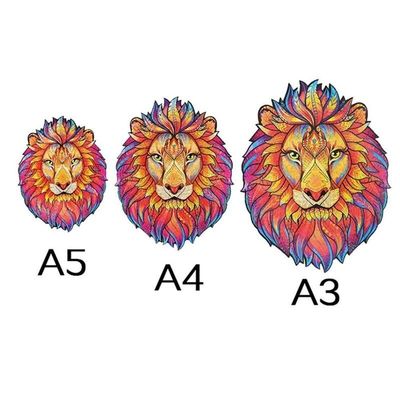 53g Lion Baby Building Blocks Wooden che impila i giochi interattivi animali del puzzle