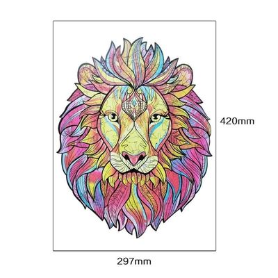 53g Lion Baby Building Blocks Wooden che impila i giochi interattivi animali del puzzle