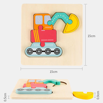 Puzzle animali di legno di Forest Wooden Block Puzzle Toys dell'equilibrio del bambino 0.9cm