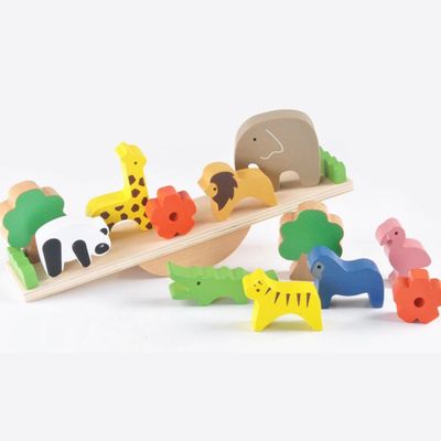 Insieme di legno delle particelle elementari dei giocattoli di legno educativi svegli dei blocchetti di 16CM