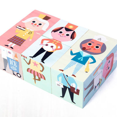 Il puzzle di combinazione 5cm delle particelle blocca i giocattoli di legno per i bambini