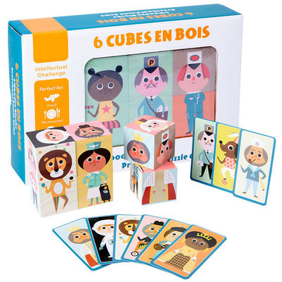 Il puzzle di combinazione 5cm delle particelle blocca i giocattoli di legno per i bambini
