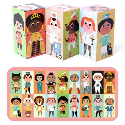 Il puzzle di combinazione 5cm delle particelle blocca i giocattoli di legno per i bambini
