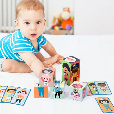 Il puzzle di combinazione 5cm delle particelle blocca i giocattoli di legno per i bambini