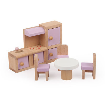 Mobilia naturale 10.5cm classica di Mini Wooden Doll House Toys