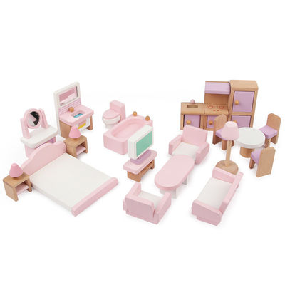 Mobilia naturale 10.5cm classica di Mini Wooden Doll House Toys