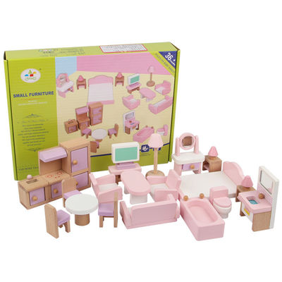 Mobilia naturale 10.5cm classica di Mini Wooden Doll House Toys