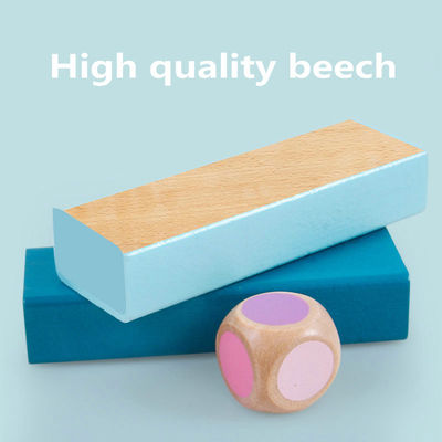 Equilibri 48pcs ha colorato i blocchetti di legno di domino ha impilato i giocattoli educativi dell'arcobaleno