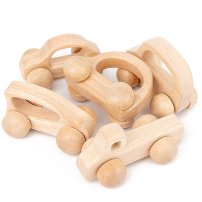 Automobile di legno unisex ISO9001 Toy Police Montessori del faggio