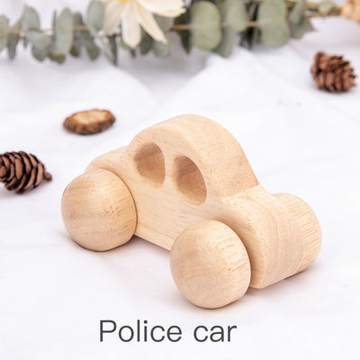 Automobile di legno unisex ISO9001 Toy Police Montessori del faggio