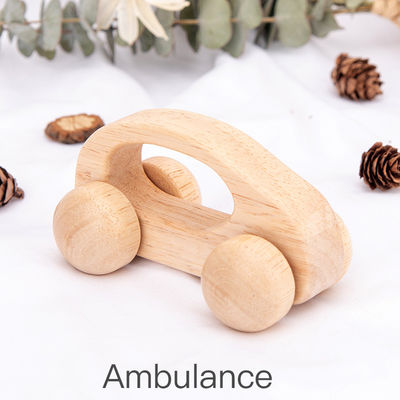 Automobile di legno unisex ISO9001 Toy Police Montessori del faggio
