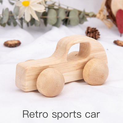 Automobile di legno unisex ISO9001 Toy Police Montessori del faggio