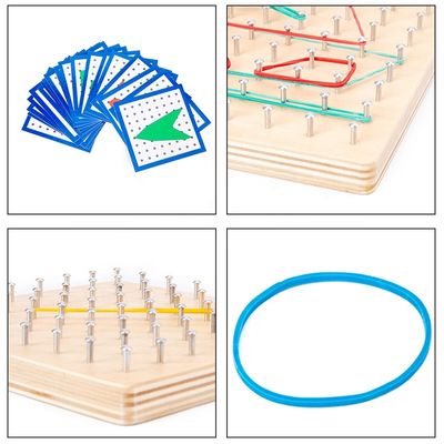 Bordo grafico di Toy Math Wooden Blocks Montessori di per la matematica di legno del chiodo del legame dei bambini 15cm