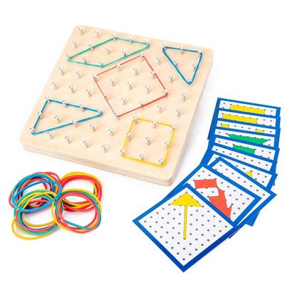 Bordo grafico di Toy Math Wooden Blocks Montessori di per la matematica di legno del chiodo del legame dei bambini 15cm