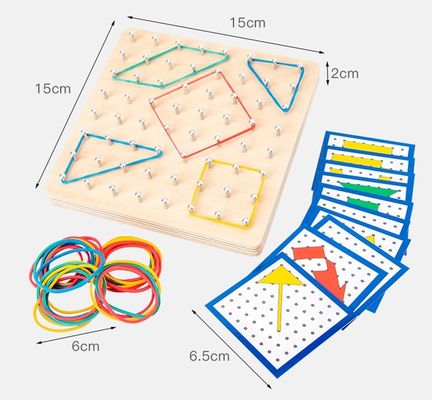Bordo grafico di Toy Math Wooden Blocks Montessori di per la matematica di legno del chiodo del legame dei bambini 15cm